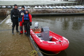 Even on the coldest days we sail... and have rescue in full operation